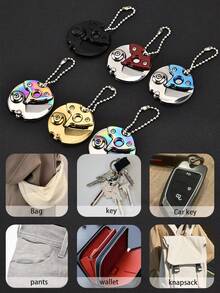 1pc Men's Outdoor Mini Folding Knife Keychain, Multi-Functional Portable Pocket Knife For Camping, Hunting, Backpack Decoration, Car Key Chain, DIY Accessory, Boyfriend Birthday Gift - Multicolor - View 12