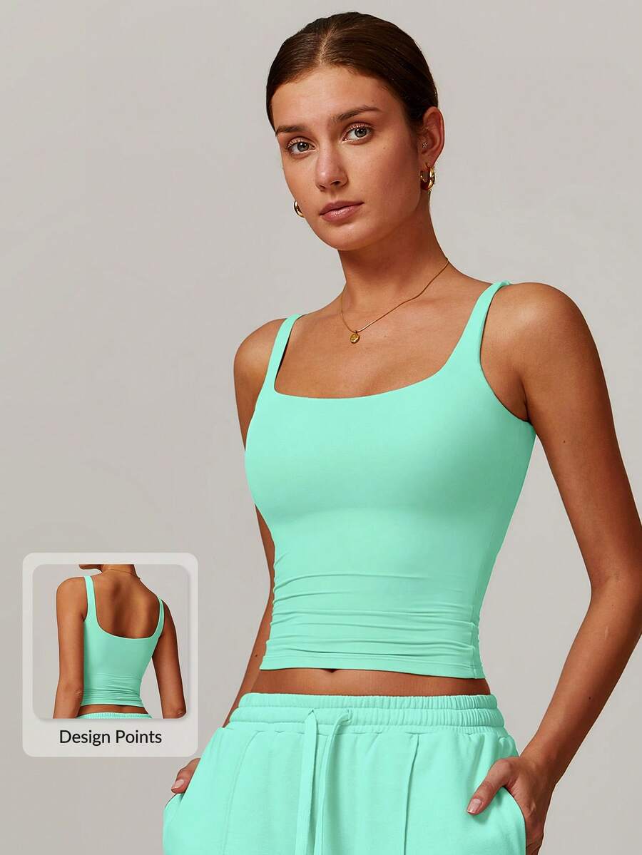 MASKERT Women's Camisole, Activewear Top, High Elasticity Workout Tank Top, Comfortable For Everyday Wear And Commute Summer Sports