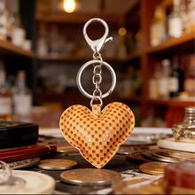 Móc khóa hình trái tim, thiết kế kẻ caro cổ điển, phụ kiện dành cho Ngày của Mẹ. - Nhiều màu - Xem 8