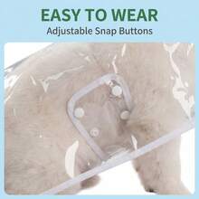 XS-3XL EVA Transparent Pet Raincoat, For Small To Medium Dogs - Blue - View 7