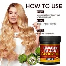 3-In-1 Jamaican Black Castor Oil Hair Milk 100g - Deeply Moisturizes & Smooths, Strengthens Roots, Cleanses Dandruff, Oil Control Formula, Tames Dry Frizzy Hair, Natural Fragrance, Suitable For All Hair Types - Conditioner - View 6