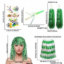 12pcs/Set 2026 World Cup Fan Supplies, Including Headbands, Earrings, Temporary Tattoos, Football Cheering Props - Multicolor - View 8