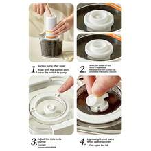 Contenedor sellado al vacío para granos de café, tanque sellado, tarro eléctrico al vacío, caja de almacenamiento de cereales y arroz, recipiente sellado a prueba de humedad - Caja de 2 unidades de 1300 ml - Ver 4