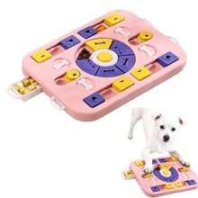 QILP Interactive Dog Puzzle Toy Ow Feeder Enricent Toy For IQ Training And Brain Stimn Mentally Stimting Gift For Large Medium And Small D Pink - 粉色 - 查看 1
