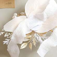 Flower Wrist Corsage Wedding Bridal Prom Artificial Moth Orchid Ribbon Wristlet Bridesmaid Hand Dr Wristband For Hoing Ceremony Party (Orchid -  Brown),44372779 - 灰色 - 查看 6