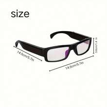 1080P HD Lunettes intelligentes (avec caméra) | Enregistreur vidéo numérique, capacité de stockage 32/64 Go, cadre en ABS noir, batterie rechargeable, objectif HD, design léger et à la mode, fonction caméra de sport - Voir 4