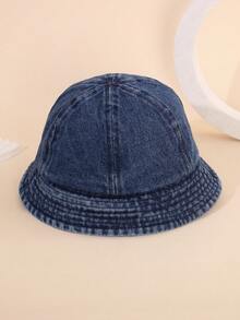 1 pièce Chapeau de seau unicolore de couleur rétro pour enfants, chapeau de seau unisexe de protection solaire pour les sports de plein air et les voyages - 1PC - Voir 13