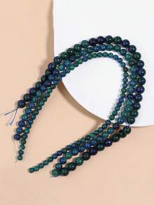 1 brin de perles de pierre précieuse agate de turquoise de phénix naturel de 6/8/10 mm rondes, convient pour la fabrication de bijoux, bracelets et colliers DIY - Multicolore - Voir 2