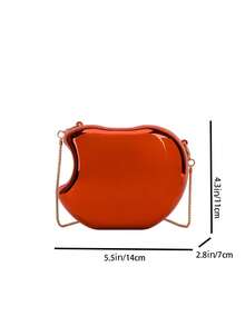 Mini Personalized Solid Color Acrylic New Cute Girl Lipstick Bag, Chain Shoulder Bag For Evening Party - Red - View 2