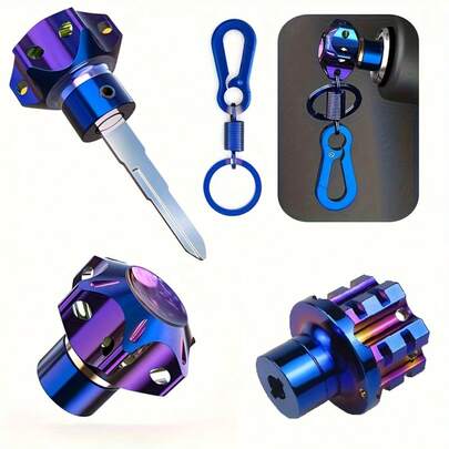 Motorcycle Key Head Cover, Motorcycle Key Case Cover - Aluminum Alloy, Off-Road Bike Accessory With Easy Attachment