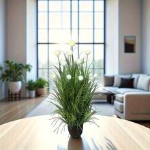 White Flower Artificial Grass Ball - Elegant Pure White Spherical Floral Bouquet, Suitable For Home Decor, Garden And Seasonal Arrangements - Fake Plastic Stems, Easy Maintenance, Indoor/Outdoor Use, Ideal - White - View 6