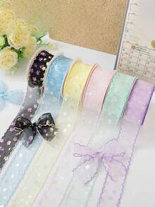 Ruy băng satin họa tiết hoa nhí nhiều màu sắc, mềm mại và lãng mạn, thích hợp để gói quà tặng ngày lễ, hoa ruy băng satin voan thủ công, thích hợp cho đám cưới, quà tặng ngày lễ, quà sinh nhật, gói bó hoa, gói giày dép và quần áo. - nhiều màu - Xem 7