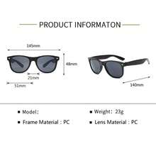 1 chiếc kính thời trang màu đen unisex - màu đen - Xem 2