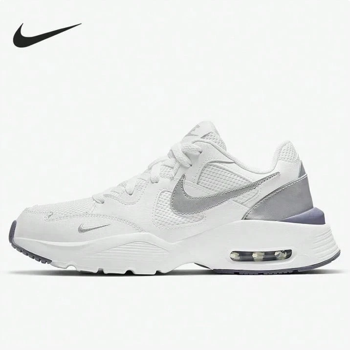 Nike Giày chạy bộ cổ thấp thoáng khí chống mài mòn, hấp thụ sốc Air Max Fusion Retro dành cho nữ - trắng - Xem 1