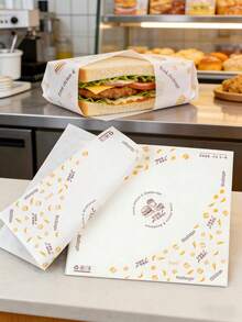 29.5*28厘米防油汉堡纸、三明治包装纸、炸鸡薯条防油衬纸 - 查看 2