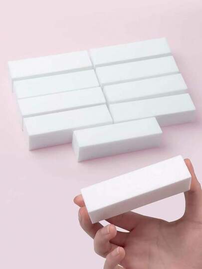 Dụng cụ đánh bóng móng tay, dũa móng tay bốn mặt, 10 món.