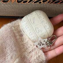 半透明米色冰岛小马星形吊坠耳机保护套，兼容 Pro 3、新款Pro 2，可爱简约，女士保护套，适用于 4、3、1/2 - 白色 - 查看 7