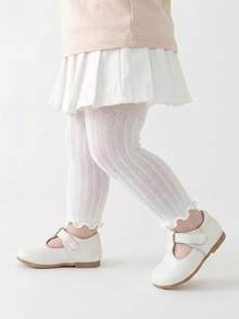 1件装女婴夏季网眼紧身裤/幼儿打底裤 - 轻薄透气，防蚊虫叮咬 - 彩色 - 查看 4