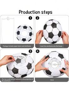 1/3PCS Football Paper Lantern Sports Themed Lampshade For Wedding Holiday Party Hanging DecorHappy Birthday Party Decoration Supplies - View 11