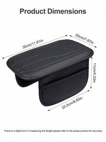 Universal Car Center Console Sunshade With 2 Storage Pockets - Genuine Leather Armrest Cushion Buffer Pad, Waterproof, Scratch-Resistant, Wear-Resistant Interior Accessory Suitable For SUV, Truck, Vehicle - Style a - View 4