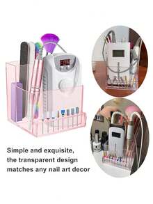 BUCICE Máy mài móng mini và hộp đựng, dụng cụ làm móng nghệ thuật chuyên nghiệp, giá đỡ và hộp trưng bày mũi khoan mài móng. - Nhiều màu - Xem 4