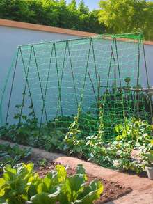 1,8m*0,9/1,8/2,7/3,6/5M Enrejado de plantas, red de crecimiento de poliéster resistente, enrejado de jardín con malla cuadrada para plantas trepadoras, verduras - multicolor - Ver 2