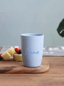 Cană de apă cu nume personalizată, cană creativă pentru periuță de dinți potrivită pentru uz casnic, cană pentru gargară potrivită pentru studenții din cămin, cană minimalistă cu gură rotundă, cană de apă reutilizabilă, cană de apă personalizată în culori, potrivită pentru petrecere, acasă, baie, restaurant și înapoi la școală - Multicolor - Vizualizare 10