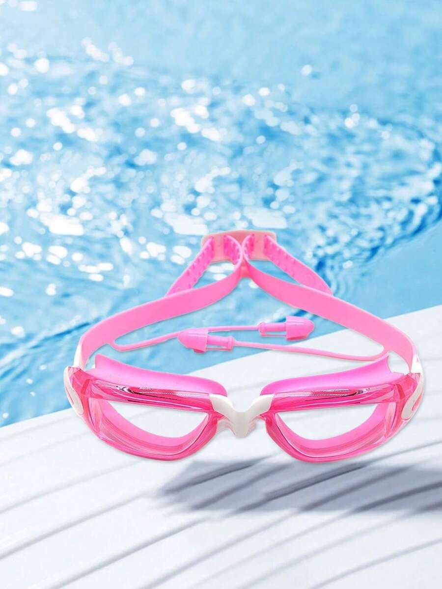 Swimming Goggles For Pool, High Definition, Waterproof, Anti-Fog, Suitable For Men And Women, Equipped With Integrated Waterproof Earplugs, Compact Swim Goggles - Multicolor - View 1