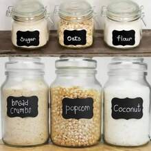 1pc, 2pcs, 3pcs, 5pcs Erasable Chalkboard Labels, Reusable Waterproof Self-Adhesive Chalkboard Stickers, Removable Jar And Container Labels, Suitable For Kitchen Spice Jars, Pantry Organization, Home Storage, Office File Classification, Party Food Labeling - Multiple Styles - View 4