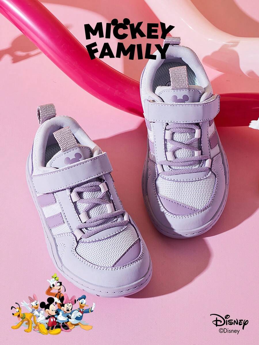 Disney 米奇官方授权联名款 | 一双儿童运动鞋，适合日常、节日、运动和户外活动穿着。穿着舒适贴合脚型，防滑、耐磨、透气。（男童运动鞋、男童板鞋、儿童运动鞋、女童运动鞋、女童板鞋） - 紫色 - 查看 1