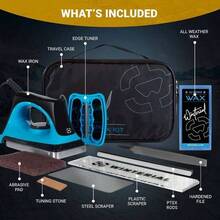 Snowboard And Ski Tuning Kit, With Iron, All - Temp Snowboard Wax, Angled Tuner File - Regular - View 1