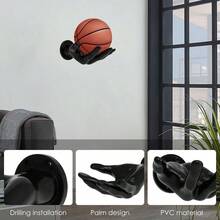 Hand-Shaped Wall Mounted Storage Rack, Modern Home Organization Product, Easy Installation, Multi-Functional, Suitable For Hanging Balls, Clothes And Other Items, 2 Size Options - Multicolor - View 5