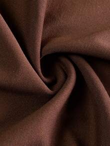 Women's Spring Summer New Arrival Brown Flounce Sleeve Backless Cropped Top - Valentine's Day - Brown - View 5