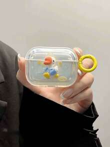 1个3D小丑鸭耳机软套，透明保护套，兼容苹果1/2/3/4、Pro/Pro2 - 彩色 - 查看 7