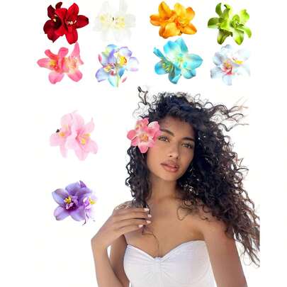 5 chiếc kẹp tóc hoa lớn kiểu Hawaii, kẹp tóc hoa nhân tạo nhiệt đới Hawaii, kẹp tóc hoa cúc mùa hè, thích hợp cho kỳ nghỉ hè ở bãi biển, tiệc theo chủ đề Hawaii, đám cưới, phụ kiện tóc phong cách Boho, trang trí bãi biển, đồ dùng học tập, phụ kiện tóc, phụ kiện đội đầu, ghim cài tóc.