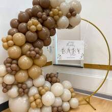 51件組棕色與金色氣球，包含10英吋棕色、沙色、白色與裸色氣球，以及金屬金色鋁箔亮片氣球，適合裝飾生日、婚禮、畢業或週年慶派對 - 18 YEARS - 查看 5