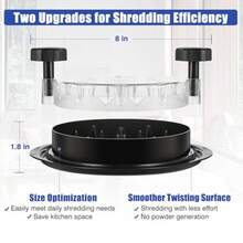 Chicken Shredder Tool Twist: 2026 Pro Food-Grade Visible Meat Shredder with Strong Anti-Slip Base Ergonomic Handle Chicken Breast Shredder Suitable for Pork Beef Chicken - Black - Negro - Ver 3