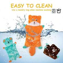 可爱发声毛绒宠物玩偶 - 毛茸茸动物（棕熊、松鼠、狐狸、考拉、浣熊），内置BIBI发声芯片，耐啃咬，适合小型、中型和大型犬猫，材质优良。 - 彩色 - 查看 4