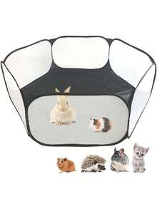 1 pieza Parque de ejercicio portátil para animales pequeños, Carpa de burbuja plegable para hámster para exteriores, Color aleatorio - Unitalla - Ver 12