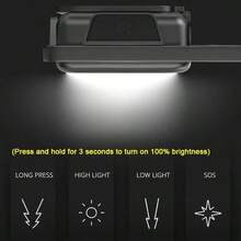 1pc Rechargeable Flashlight Keychain Light, Portable Outdoor Work Lamp With Foldable Stand, Bottle Opener And Base, Suitable For Camping, Hunting, Walking, Household, USB Powered, Aluminum Alloy Material (Durable And Wear-Resistant) - Black - View 8