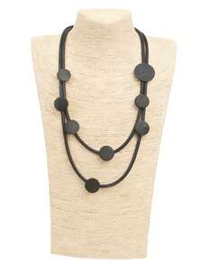 MARLIWOO 1件手工多层串珠波西米亚风时尚项链，女士款 - 彩色 - 查看 2