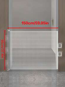 Puerta de para mascotas expandible con malla de PVC, fácil instalación, adecuada para cachorros, gatos y otras mascotas, sin necesidad de perforar para evitar que las mascotas escapen, aplicable a escaleras, pasillos y porches, de alta gama, minimalista, invisible, compacta, fácil de usar, sin manos, sin preocupaciones, cómoda, acceso libre, protección de , uso en interiores del hogar, adecuada para puertas, puertas de dormitorio, puertas de balcón, puertas de cristal, puertas de madera, puertas de - Multicolor - Ver 15
