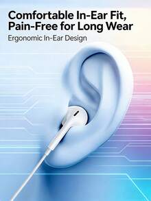 REMAX 有線入耳耳機 相容蘋果iPhone 7-14系列及SE/Pro/安卓手機 HIFI立體聲 人體工學防掉落入耳式耳機 零延遲遊戲音樂通用 - 查看 3