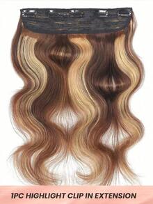 Tóc nối kẹp dài 16-26 inch, tóc nối liền khối, kiểu sóng nhẹ, làm từ tóc thật. - Nhiều màu - Xem 18