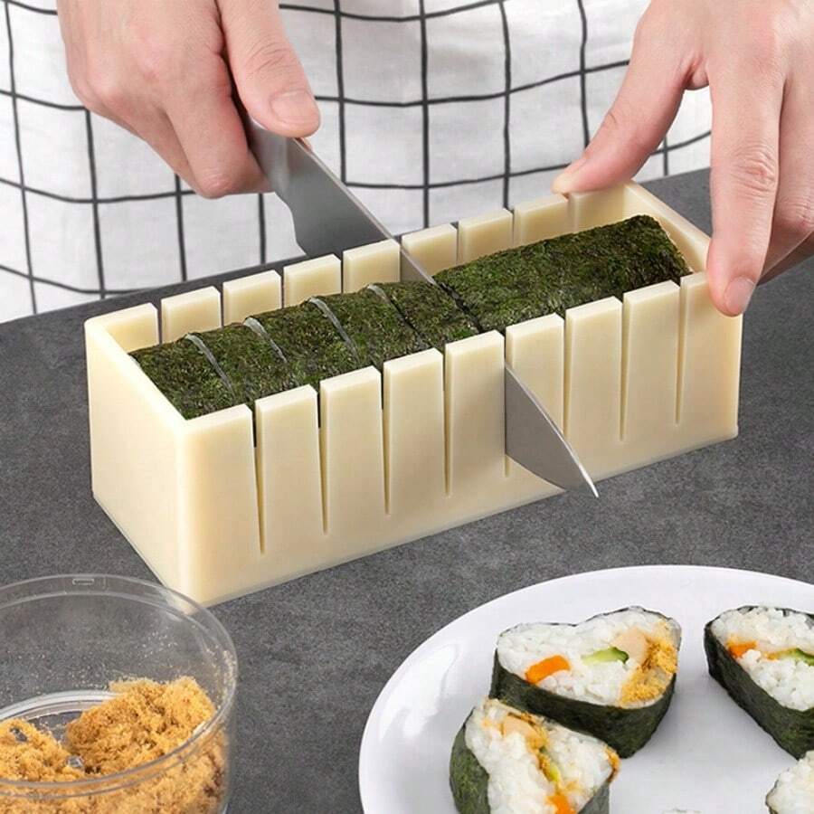 3pcs Sushi Mold Tool Set, Nori Seaweed Rice Ball Mold, Sushi Roll Making Kit - View 1