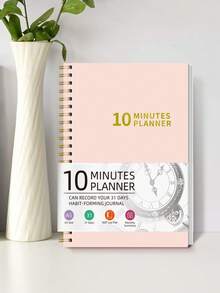 1pc Daily Planner Notebook, Record Daily Schedule, Book Or Document To Record And Arrange Plans, Email Records, Suitable For Office/Study, Teacher's Day Gift, Mother's Day Gift, Adult Gift - Multicolor - View 4