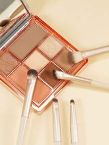 5支/4支/2支眼影刷，眼部细节刷，眼睑化妆刷，尼龙毛，耐用塑料手柄，精准眼部细节描绘，迷你眼影刷，适合专业化妆师和初学者，圣诞礼物 - 黑色 - 查看 11