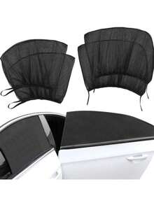 Juego de parasoles para ventanas de coche, protección UV, pantallas de privacidad para ventanas delanteras y traseras, adecuado para coches y SUV, fácil de instalar, material de malla transpirable, bloquea los rayos UV dañinos, proporciona protección solar y privacidad - multicolor - Ver 5
