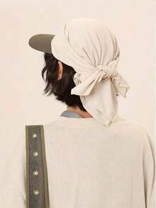 A Scarf Hat Korean Version Of Color Block Camping Headband Can Be Tied Into A Ponytail Empty Top Hat Summer Breathable Strap Quick-Drying Hat - Kiểu 4 - Xem 9