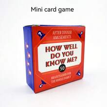 餐后娱乐：《你有多了解我：50个趣味谜题》（适合成人和家庭的对话卡牌游戏，送给主人的绝佳礼物），万圣节、圣诞节、新年游戏礼物，迷你卡牌游戏，圣诞节，圣诞礼物，游戏，成人游戏，卡牌游戏，卡片 - 彩色 - 查看 3